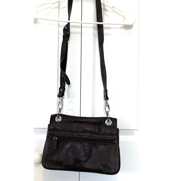 Avon Mark Convertible Shoulder Bag Flips Over to Brown or Black Adjustable Strap - Picture 4 of 12